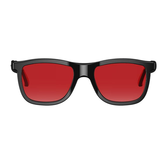 E05C Dual-Mic Noise Cancellation Smart Glasses Support Music / Calling, Version:With AI(Red)