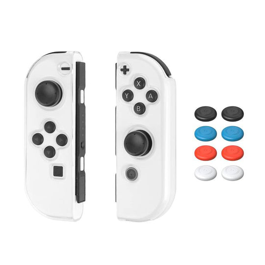 For Nintendo Switch 2 Joy-Con XDcase 1 Pair Clear TPU Protective Case & Joystick Caps Set(Transparent)