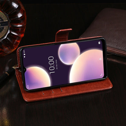 For Wiko View4 Lite idewei Crazy Horse Texture Horizontal Flip Leather Case with Holder & Card Slots & Wallet(Black) - More Brand by idewei | Online Shopping UK | buy2fix