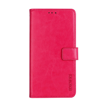 For Wiko View 5 idewei Crazy Horse Texture Horizontal Flip Leather Case with Holder & Card Slots & Wallet(Rose Red) - More Brand by idewei | Online Shopping UK | buy2fix