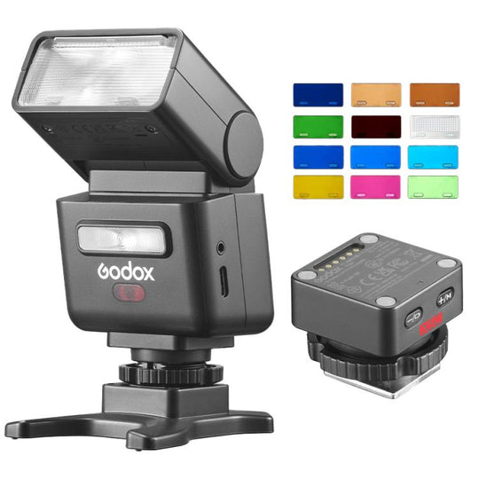 Godox iT32 iFlash Camera Flash & X5 TTL Wireless Flash Trigger with MA02 Magnetic Color Filters For Canon(Black)