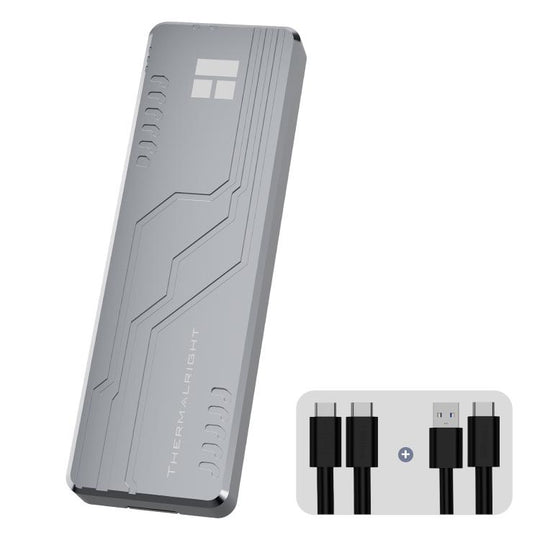 THERMALRIGHT HR-EB109 M.2 NVMe SSD Enclosure with USB to Type-C Cable & Type-C to Type-C Cable(Grey)