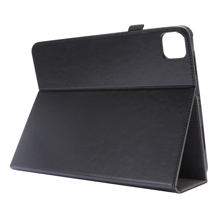 For iPad Pro 12.9 inch (2020) Crazy Horse Texture Horizontal Flip Leather Tablet Case with 2-folding Holder & Card Slot(Black) - iPad Pro 12.9 (2020) Cases by buy2fix | Online Shopping UK | buy2fix