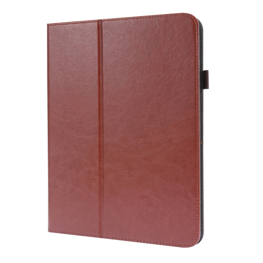 For iPad Pro 12.9 inch (2020) Crazy Horse Texture Horizontal Flip Leather Tablet Case with 2-folding Holder & Card Slot(Brown) - iPad Pro 12.9 (2020) Cases by buy2fix | Online Shopping UK | buy2fix