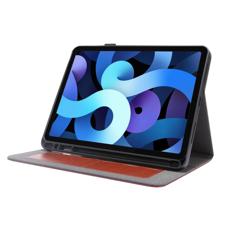 For iPad Pro 12.9 inch (2020) Crazy Horse Texture Horizontal Flip Leather Tablet Case with 2-folding Holder & Card Slot(Brown) - iPad Pro 12.9 (2020) Cases by buy2fix | Online Shopping UK | buy2fix