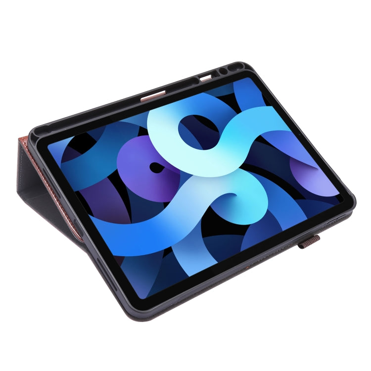 For iPad Pro 12.9 inch (2020) Crazy Horse Texture Horizontal Flip Leather Tablet Case with 2-folding Holder & Card Slot(Brown) - iPad Pro 12.9 (2020) Cases by buy2fix | Online Shopping UK | buy2fix