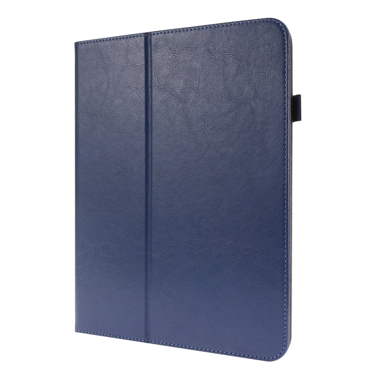 For iPad Pro 12.9 inch (2020) Crazy Horse Texture Horizontal Flip Leather Tablet Case with 2-folding Holder & Card Slot(Dark Blue) - iPad Pro 12.9 (2020) Cases by buy2fix | Online Shopping UK | buy2fix