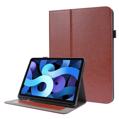 For iPad Pro 11 inch /iPad Air 2022 / 2020 10.9 Crazy Horse Texture Horizontal Flip Leather Case with 2-folding Holder & Card Slot(Brown) - iPad Air (2022) / (2020) 10.9 Cases by buy2fix | Online Shopping UK | buy2fix