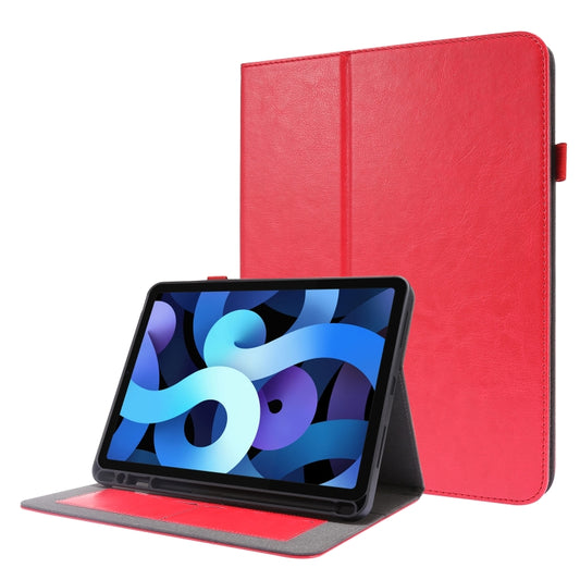 For iPad Pro 11 inch /iPad Air 2022 / 2020 10.9 Crazy Horse Texture Horizontal Flip Leather Case with 2-folding Holder & Card Slot(Red) - iPad Air (2022) / (2020) 10.9 Cases by buy2fix | Online Shopping UK | buy2fix