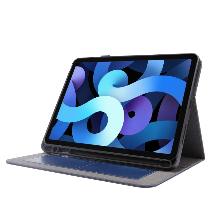 For iPad Pro 11 inch /iPad Air 2022 / 2020 10.9 Crazy Horse Texture Horizontal Flip Leather Case with 2-folding Holder & Card Slot(Dark Blue) - iPad Air (2022) / (2020) 10.9 Cases by buy2fix | Online Shopping UK | buy2fix
