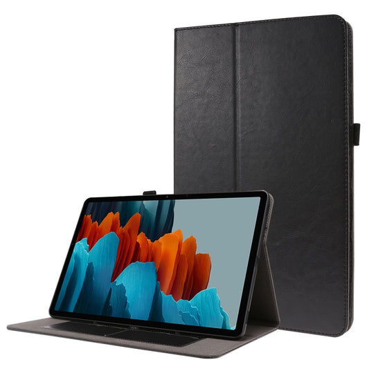For Samsung Galaxy Tab S8+ / Tab S8 Plus / Tab S7 FE / Tab S7+ / T970 Crazy Horse Texture Horizontal Flip Leather Case with 2-folding Holder & Card Slot(Black) by buy2fix