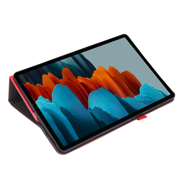 For Samsung Galaxy Tab S8+ / Tab S8 Plus / Tab S7 FE / Tab S7+ / T970 Crazy Horse Texture Horizontal Flip Leather Case with 2-folding Holder & Card Slot(Red) by buy2fix