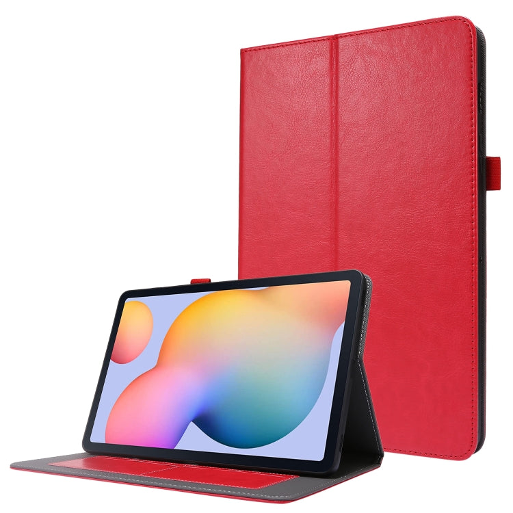 For Samsung Galaxy Tab S8 / Galaxy Tab S7 / SM-870 Crazy Horse Texture Horizontal Flip Leather Case with 2-folding Holder & Card Slot(Red) by buy2fix