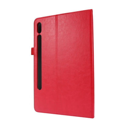 For Samsung Galaxy Tab S8 / Galaxy Tab S7 / SM-870 Crazy Horse Texture Horizontal Flip Leather Case with 2-folding Holder & Card Slot(Red) by buy2fix