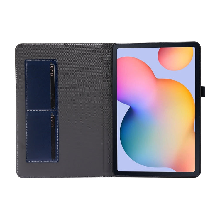 For Samsung Galaxy Tab S8 / Galaxy Tab S7 / SM-870 Crazy Horse Texture Horizontal Flip Leather Case with 2-folding Holder & Card Slot(Dark Blue) by buy2fix