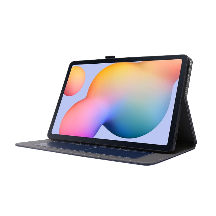 For Samsung Galaxy Tab S8 / Galaxy Tab S7 / SM-870 Crazy Horse Texture Horizontal Flip Leather Case with 2-folding Holder & Card Slot(Dark Blue) by buy2fix