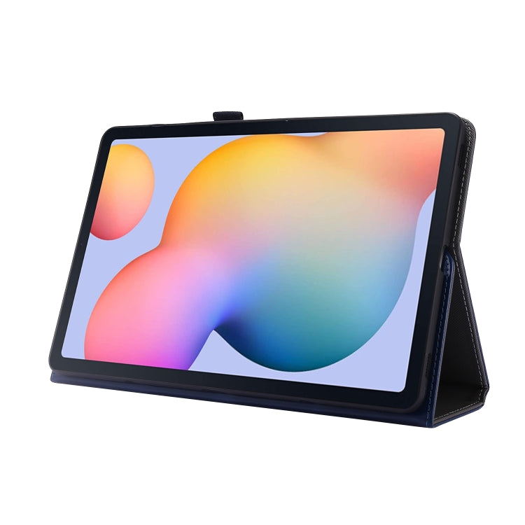 For Samsung Galaxy Tab S8 / Galaxy Tab S7 / SM-870 Crazy Horse Texture Horizontal Flip Leather Case with 2-folding Holder & Card Slot(Dark Blue) by buy2fix