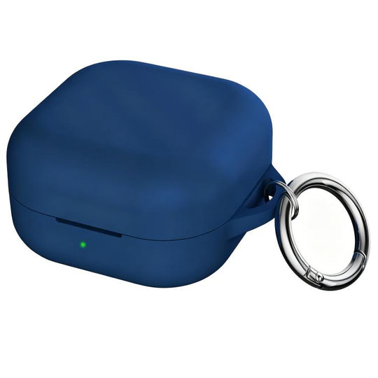 For Galaxy Buds4 / Buds4 Pro 2mm Thickness One-piece Silicone Earbuds Protective Case with Hook(Lake Blue)