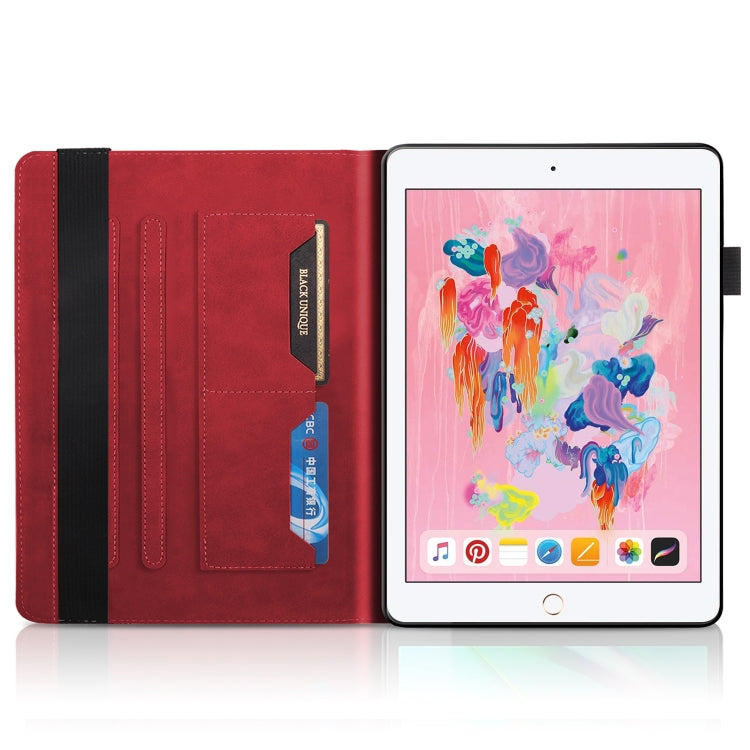 Life Tree Series Horizontal Flip Leather Case with Holder & Card Slots & Pen Slot & Sleep / Wake-up Function For iPad 9.7 (2018) / (2017)(Red) - iPad Pro 9.7 inch Cases by buy2fix | Online Shopping UK | buy2fix