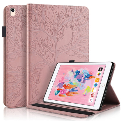 Life Tree Series Horizontal Flip Leather Case with Holder & Card Slots & Pen Slot & Sleep / Wake-up Function For iPad 9.7 (2018) / (2017)(Rose Gold) - iPad Pro 9.7 inch Cases by buy2fix | Online Shopping UK | buy2fix
