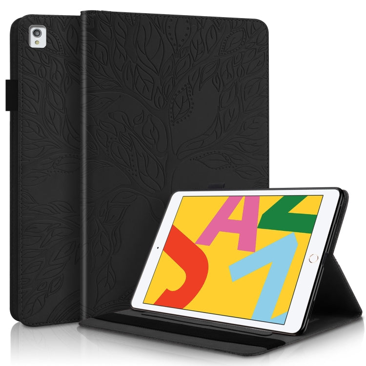 For iPad 10.2 / iPad Pro 10.5 inch Life Tree Series Horizontal Flip Leather Case with Holder & Card Slots & Pen Slot & Sleep / Wake-up Function(Black) - iPad 10.2 Cases by buy2fix | Online Shopping UK | buy2fix