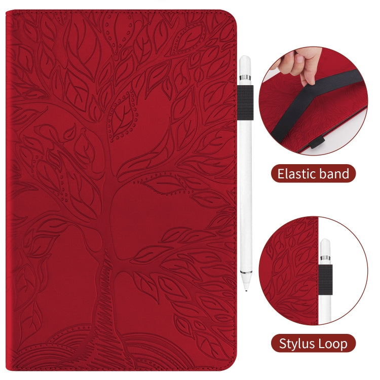 For iPad 10.2 / iPad Pro 10.5 inch Life Tree Series Horizontal Flip Leather Case with Holder & Card Slots & Pen Slot & Sleep / Wake-up Function(Red) - iPad 10.2 Cases by buy2fix | Online Shopping UK | buy2fix