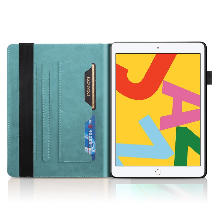 For iPad 10.2 / iPad Pro 10.5 inch Life Tree Series Horizontal Flip Leather Case with Holder & Card Slots & Pen Slot & Sleep / Wake-up Function(Lake Blue) - iPad 10.2 Cases by buy2fix | Online Shopping UK | buy2fix