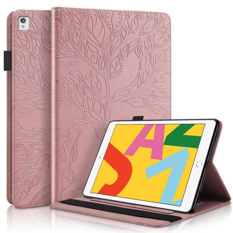 For iPad 10.2 / iPad Pro 10.5 inch Life Tree Series Horizontal Flip Leather Case with Holder & Card Slots & Pen Slot & Sleep / Wake-up Function(Rose Gold) - iPad 10.2 Cases by buy2fix | Online Shopping UK | buy2fix