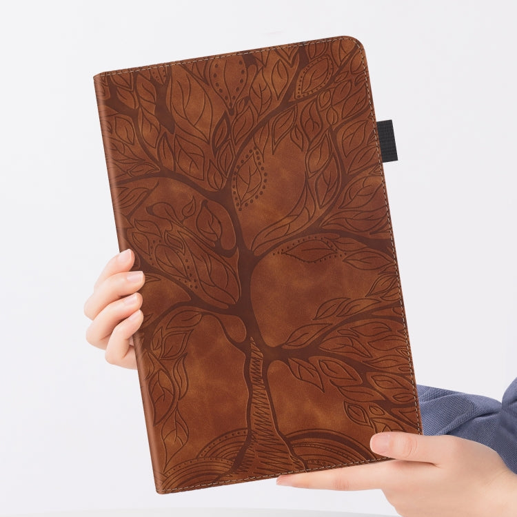 For iPad 10.2 / iPad Pro 10.5 inch Life Tree Series Horizontal Flip Leather Case with Holder & Card Slots & Pen Slot & Sleep / Wake-up Function(Brown) - iPad 10.2 Cases by buy2fix | Online Shopping UK | buy2fix