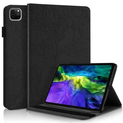 For iPad Pro 11 (2020) Life Tree Series Horizontal Flip Leather Tablet Case with Holder & Card Slots & Pen Slot & Sleep / Wake-up Function(Black) - iPad Pro 11 (2020) Cases by buy2fix | Online Shopping UK | buy2fix