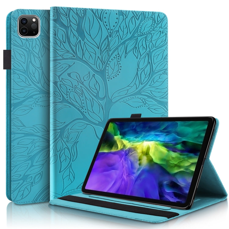 For iPad Pro 11 (2020) Life Tree Series Horizontal Flip Leather Tablet Case with Holder & Card Slots & Pen Slot & Sleep / Wake-up Function(Lake Blue) - iPad Pro 11 (2020) Cases by buy2fix | Online Shopping UK | buy2fix