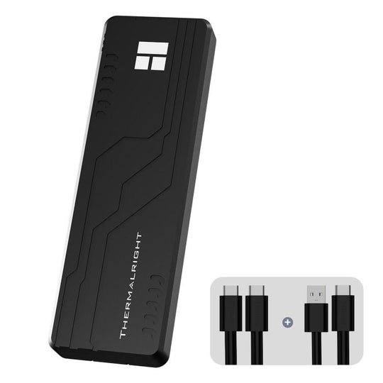 THERMALRIGHT HR-EB109 M.2 NVMe / SATA Dual Protocol SSD Enclosure with USB to Type-C Cable & Type-C to Type-C Cable(Black)