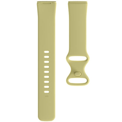 For Fitbit Versa 3 / Sense Silicone Watch Band, Size: S(Creamy Yellow) - Watch Bands by buy2fix | Online Shopping UK | buy2fix