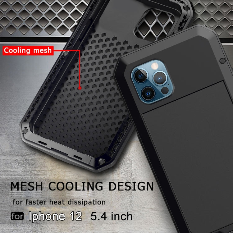For iPhone 12 / 12 Pro Shockproof Waterproof Silicone + Zinc Alloy Protective Case(Black) - iPhone 12 / 12 Pro Cases by buy2fix | Online Shopping UK | buy2fix