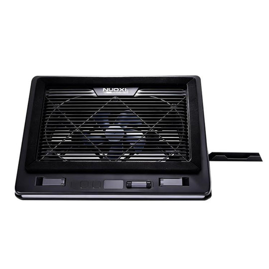 NUOXI C600 Colorful RGB Laptop Cooler Support 8-Level Adjustable Height, Specification:Single Fan(Black)