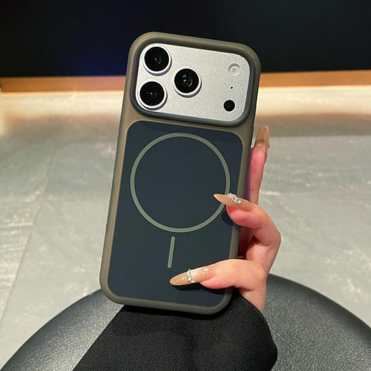 For iPhone 18 Pro / 17 Pro Ice Cream Skin Feel Liquid Silicone Fine Circle Magnetic Phone Case(Black)