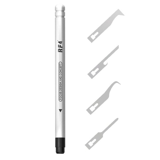 RF4 RF-HD11A 4-in-1 Scraper Knife Blades Set with Hnadle for PCB Glue Remover / Prying Dismantling