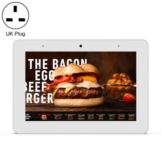 WF8058T 8 inch IPS HD Touch Screen Digital Signage, 2GB+16GB, Android 11 RK3568 Quad Core, Plug Type:UK Plug(White)