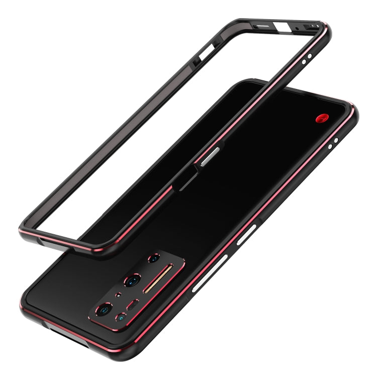 For Smartisan Nut R2 Lens Protector + Metal Frame Protective Case(Black Red) - More Brand by buy2fix | Online Shopping UK | buy2fix