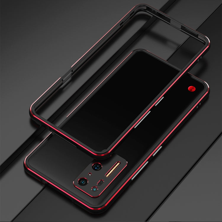 For Smartisan Nut R2 Lens Protector + Metal Frame Protective Case(Black Red) - More Brand by buy2fix | Online Shopping UK | buy2fix