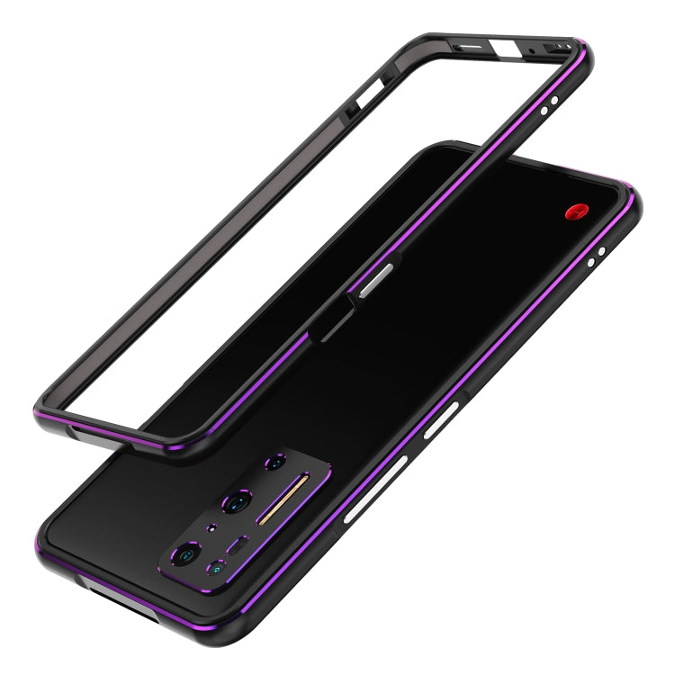For Smartisan Nut R2 Lens Protector + Metal Frame Protective Case(Black Purple) - More Brand by buy2fix | Online Shopping UK | buy2fix