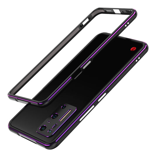 For Smartisan Nut R2 Lens Protector + Metal Frame Protective Case(Black Purple) - More Brand by buy2fix | Online Shopping UK | buy2fix