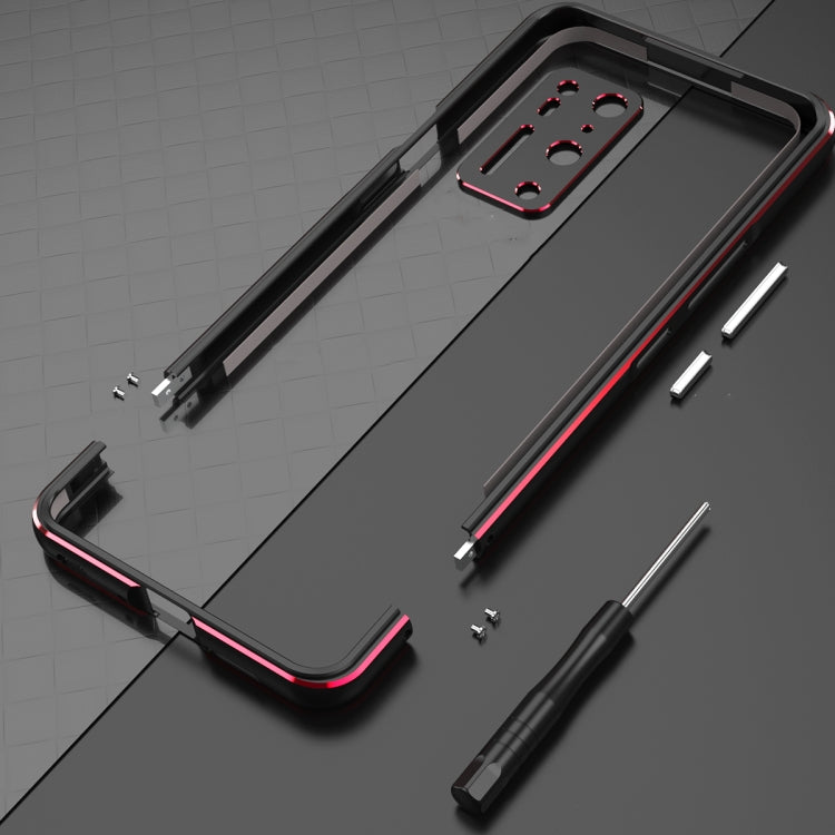 For Smartisan Nut R2 Lens Protector + Metal Frame Protective Case(Black Red) - More Brand by buy2fix | Online Shopping UK | buy2fix