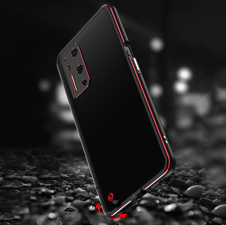 For Smartisan Nut R2 Lens Protector + Metal Frame Protective Case(Black Red) - More Brand by buy2fix | Online Shopping UK | buy2fix