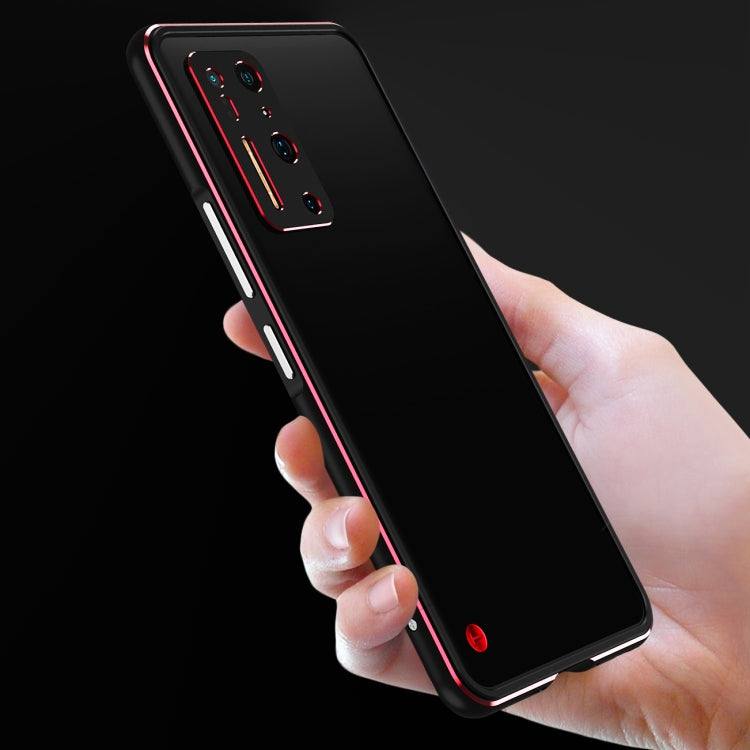 For Smartisan Nut R2 Lens Protector + Metal Frame Protective Case(Black Red) - More Brand by buy2fix | Online Shopping UK | buy2fix