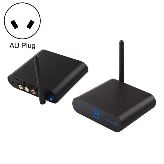 Measy AV230-2 2.4GHz Set-top Box Wireless Audio / Video Transmitter + 2 Receiver, with IR Extension Function, Plug:AU Plug(Black)