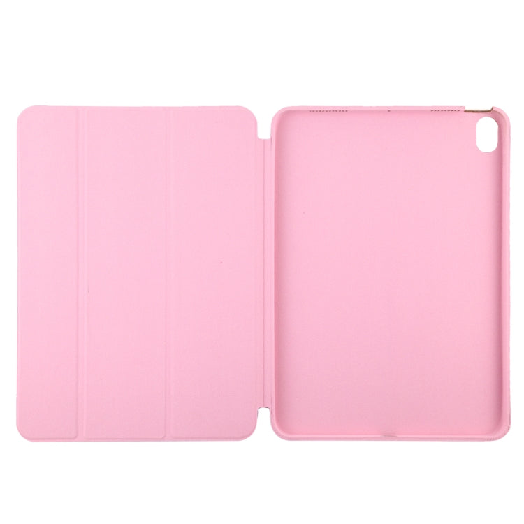 3-fold Horizontal Flip Smart Leather Case with Sleep / Wake-up Function & Holder For iPad Air 4/5 (Pink) - iPad Air (2022) / (2020) 10.9 Cases by buy2fix | Online Shopping UK | buy2fix
