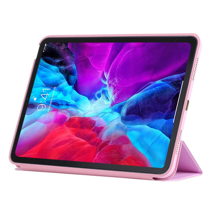 3-fold Horizontal Flip Smart Leather Case with Sleep / Wake-up Function & Holder For iPad Air 4/5 (Pink) - iPad Air (2022) / (2020) 10.9 Cases by buy2fix | Online Shopping UK | buy2fix