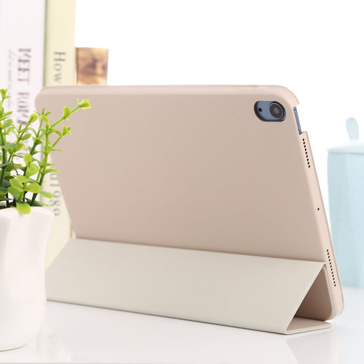 3-fold Horizontal Flip Smart Leather Case with Sleep / Wake-up Function & Holder For iPad Air 4/5 (Grey) - iPad Air (2022) / (2020) 10.9 Cases by buy2fix | Online Shopping UK | buy2fix