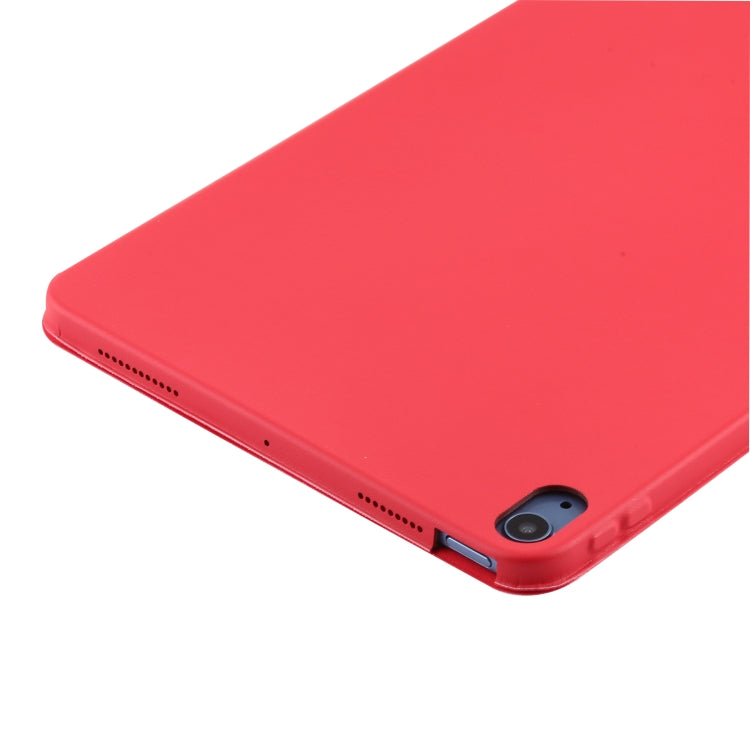 3-fold Horizontal Flip Smart Leather Case with Sleep / Wake-up Function & Holder For iPad Air 4/5 (Red) - iPad Air (2022) / (2020) 10.9 Cases by buy2fix | Online Shopping UK | buy2fix